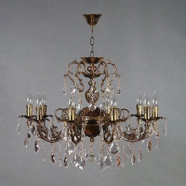 Люстра подвесная AMBIENTE Alicante 8888/10 PB Leaf Crystal